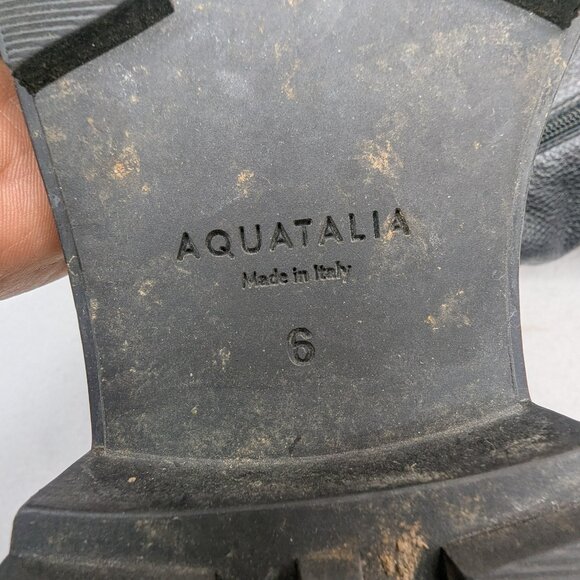 Aquatalia Men’s Waterproof Leather Elastic Strap Side Zip 401267 Combat Boots 6M - Picture 11 of 15